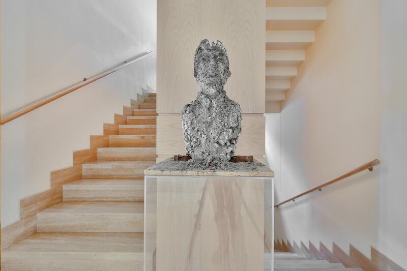 An impressive marble staircase