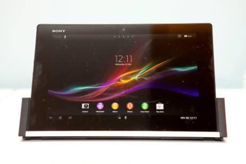 The Sony Xperia Tablet Z offers one of the sharpest screens on the market. Christopher Pike / The National