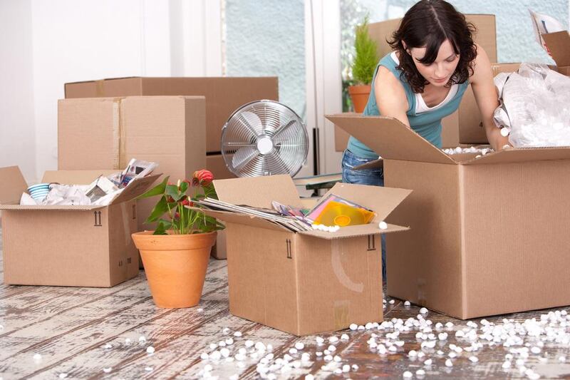 Even if you’re just relocating down the road or from one emirate to another, moving houses can be a hugely stressful experience. Courtesy of Getty Images