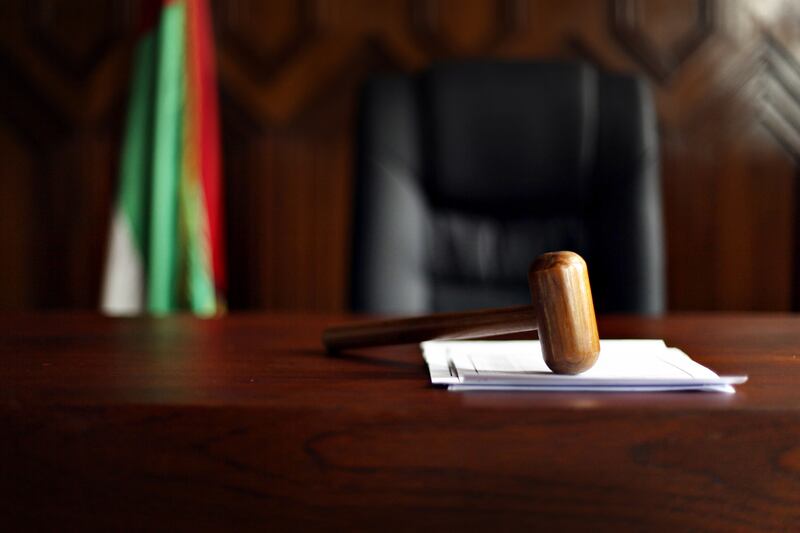 June 2, 2010 / Abu Dhabi / (Rich-Joseph Facun / The National) An detail of the judge's gavel in the State Security Security Court room at the Federal Supreme Court building, photographed, Wednesday, June 2, 2010 in Abu Dhabi. 