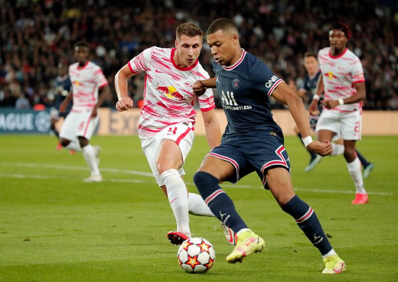 Willi Orban - 7: Left one-on-one with Mbappe charging forward and couldn’t stop French attacker opening scoring after nine minutes. Booked for blocking same player soon after but made number of important challenges despite threat of red card hanging over him. EPA