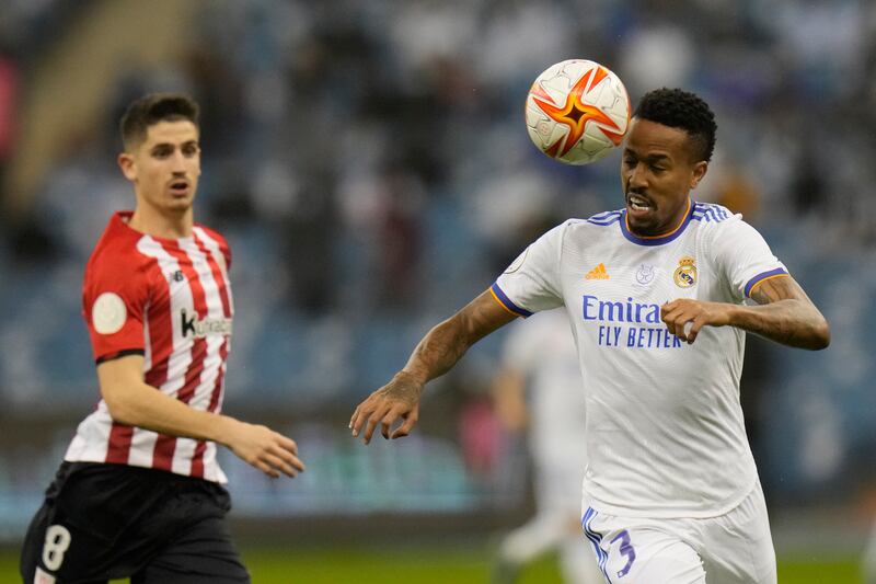 Eder Militao – 6.  Fell over the ball when being chased by Williams on 58 but got away with it. Otherwise, comfortable dealing with Athletic’s counter attacks from deep. Did well to block a Garcia volley, but ball bounced off him towards his goalkeeper on 84. Stopped a goal bound header with his hand on 87, but it was harsh for him to be sent off. He was furious. AP