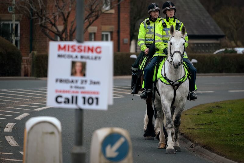 Mounted police on patrol in St Michael's on Wyre. Getty Images