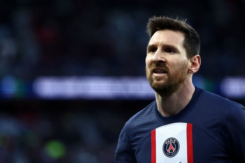 Paris Saint-Germain's Argentine forward Lionel Messi. AFP