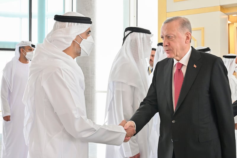 Mr Erdogan offers condolences to Sheikh Khaled bin Mohamed, member of Abu Dhabi Executive Council and chairman of Abu Dhabi Executive Office.