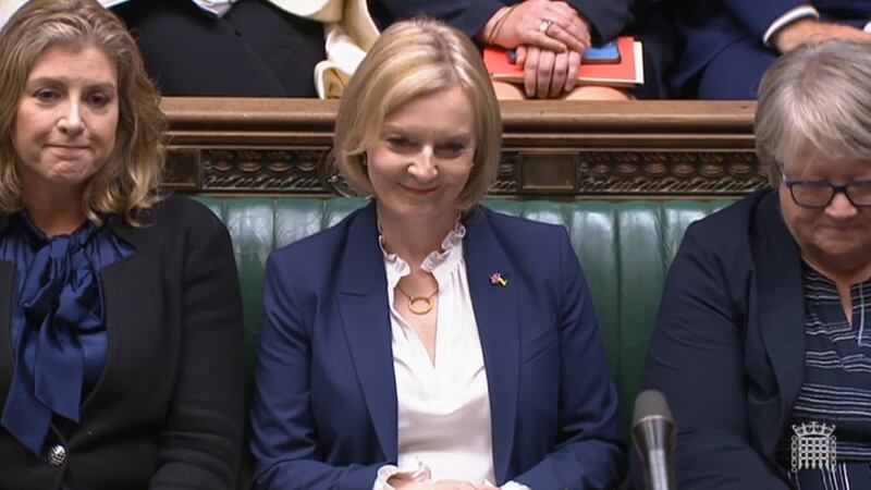 New British Prime Minister Liz Truss attends her first Prime Minister's Questions session at the House of Commons in London. EPA