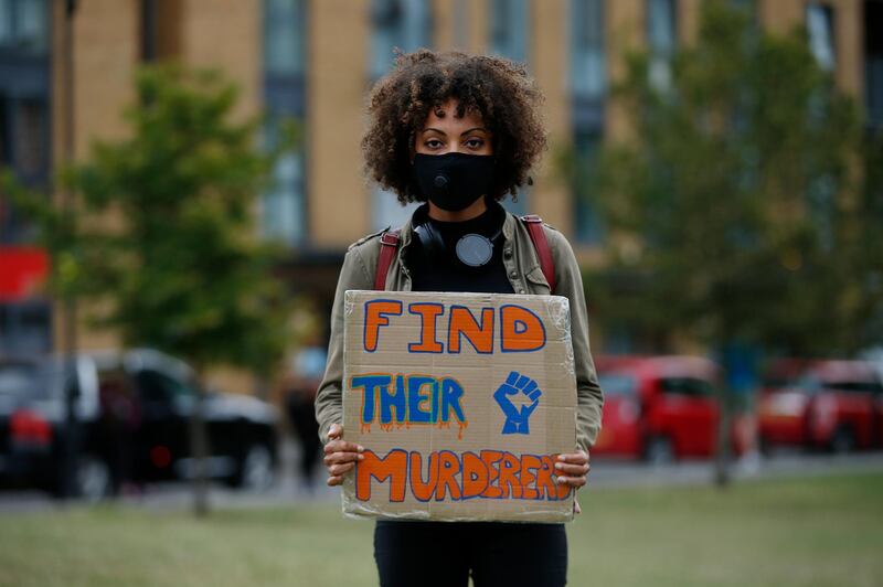 Demonstrators in London get their message across. Getty Images