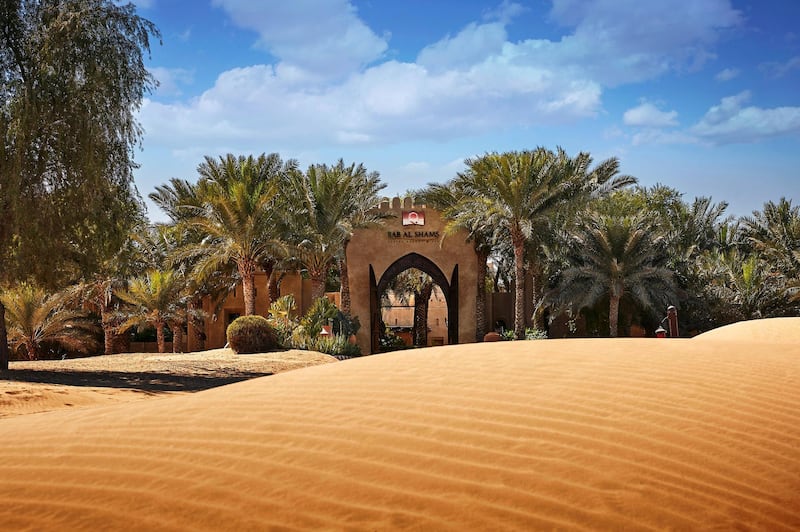 Bab Al Shams is located about 45 minutes from Dubai