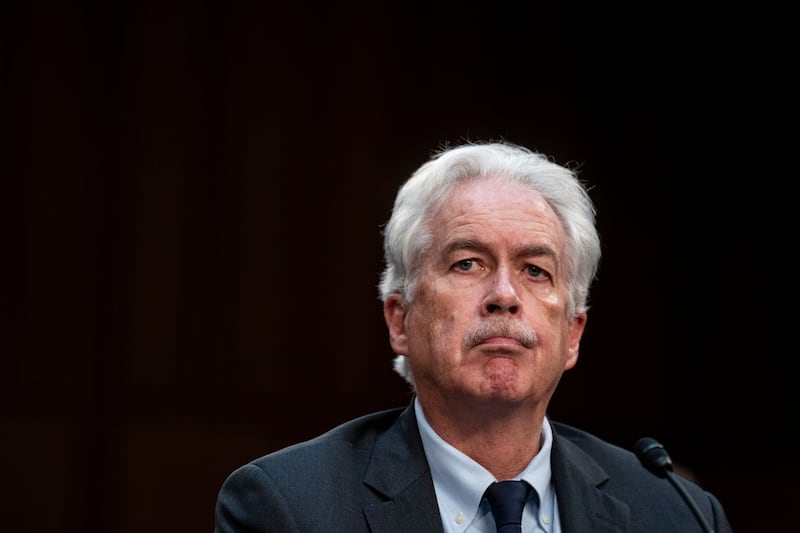 CIA chief William Burns appears before a Senate Select Committee on Intelligence hearing. Bloomberg