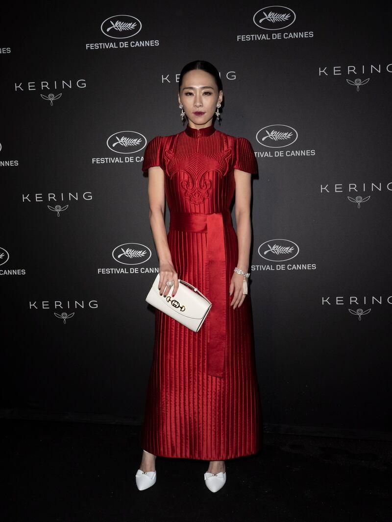 Wu Kexi attends the Kering Women in Motion Awards at the Cannes Film Festival on May 19, 2019. EPA
