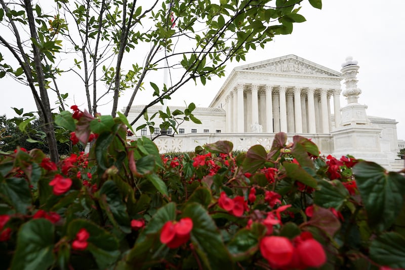 The US Supreme Court building before Ms Brown Jackson's official investiture ceremony. Reuters