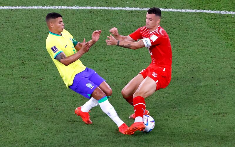 Granit Xhaka 7: Swiss captain, enjoying a fine season for club side Arsenal, had to play a far more defensive role than with the Gunners but barely put a foot wrong. No sign of his infamous short fuse either. EPA