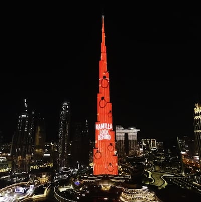Ibrahim Zoroub proposed to Kamilla Bakytova using an LED display on Burj Khalifa. Photo: Ibrahim Zoroub