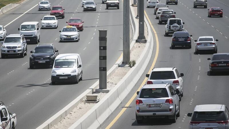 Motorists who exceed the speed limit by more than 80kph will be fined Dh3,000 and receive 23 black points on their driving licence. Mona Al Marzooqi / The National