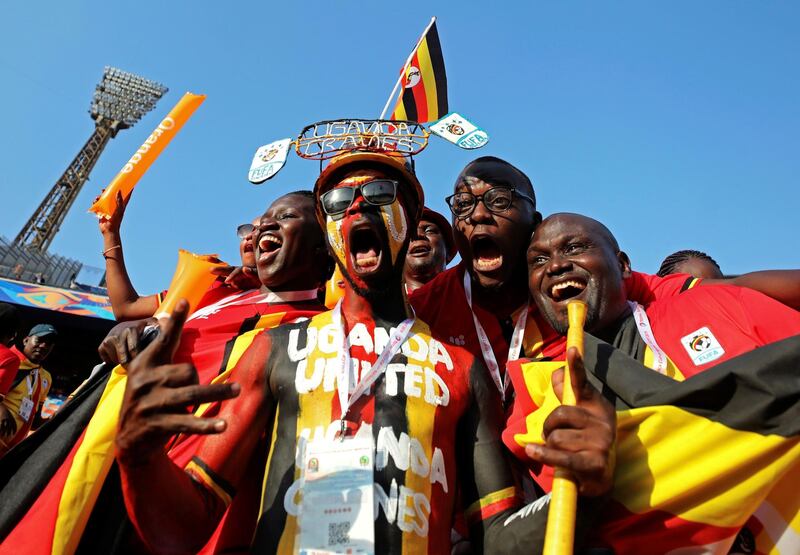 Uganda fans inside the stadium before their Afcon match with Zimbabwe. Reuters