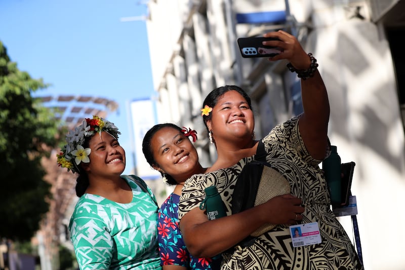 People from all around the world, including the small island nation of Tuvalu, descend on Cop28 in Dubai. Chris Whiteoak / The National