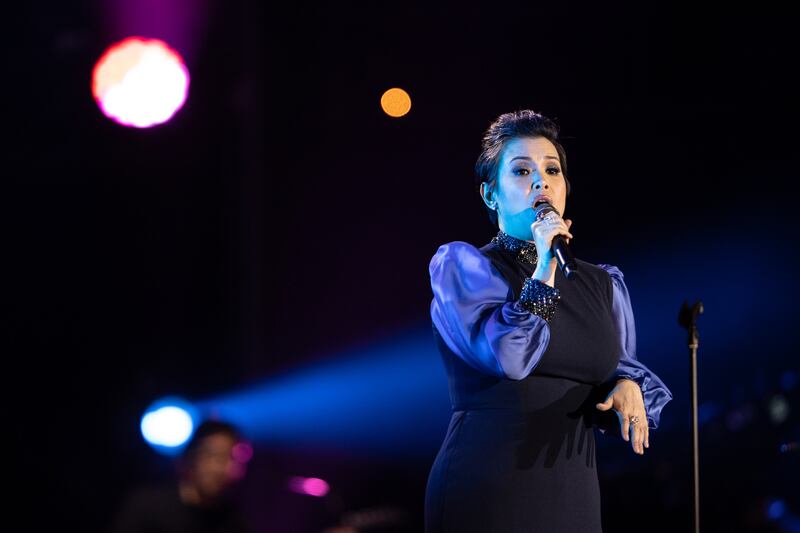 Lea Salonga performs at Jubilee Stage on Christmas Day. Mahmoud Khaled / Expo 2020 Dubai