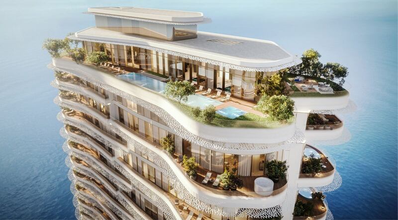 A rendering of the Bulgari Lighthouse development. Photo: Meraas