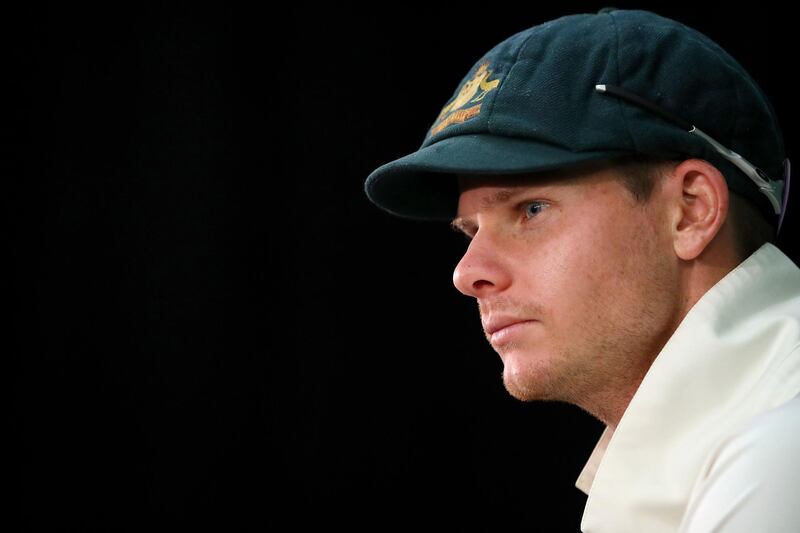 ADELAIDE, AUSTRALIA - DECEMBER 06:  Steve Smith of Australia speaks to the media at the post match press conference after day five of the Second Test match during the 2017/18 Ashes Series between Australia and England at Adelaide Oval on December 6, 2017 in Adelaide, Australia.  (Photo by Mark Kolbe/Getty Images)