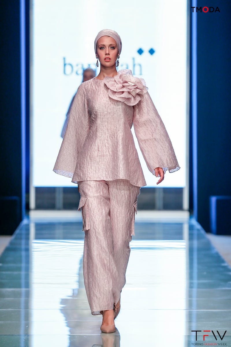 A design by the Dubai-based brand Bambah Modest, which is the brainchild of Maha Abdul Rasheed. Courtesy Torino Fashion Week