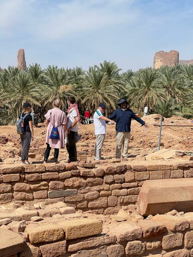 French ambassador to Saudi Arabia, Ludovic Pouille, at the Dadan archaelogical site in AlUla.