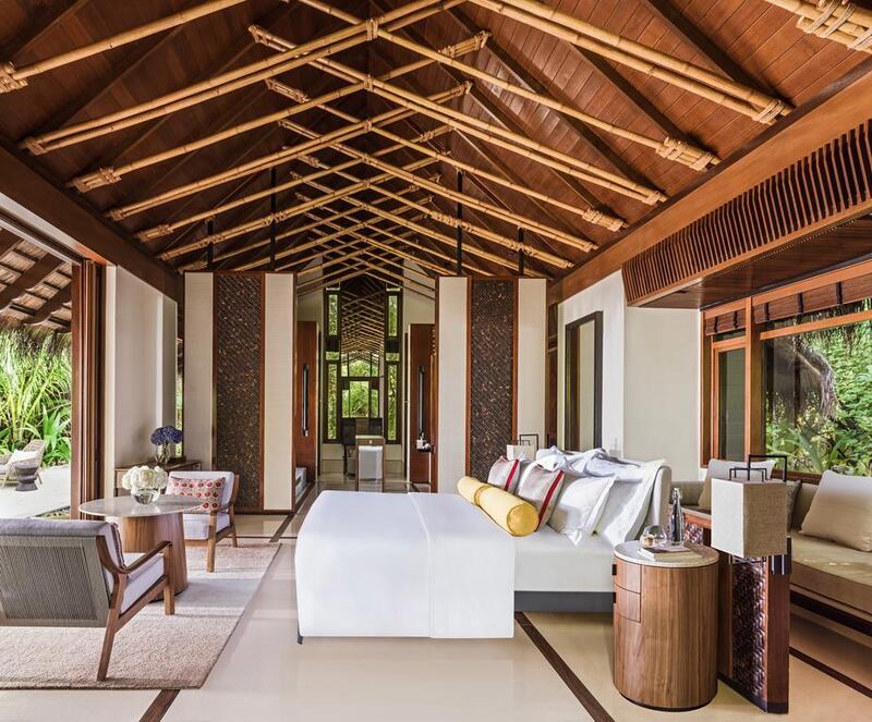 The 135 square metre Reethi Rah Beach Villa room. Courtesy One&Only Reethi Rah