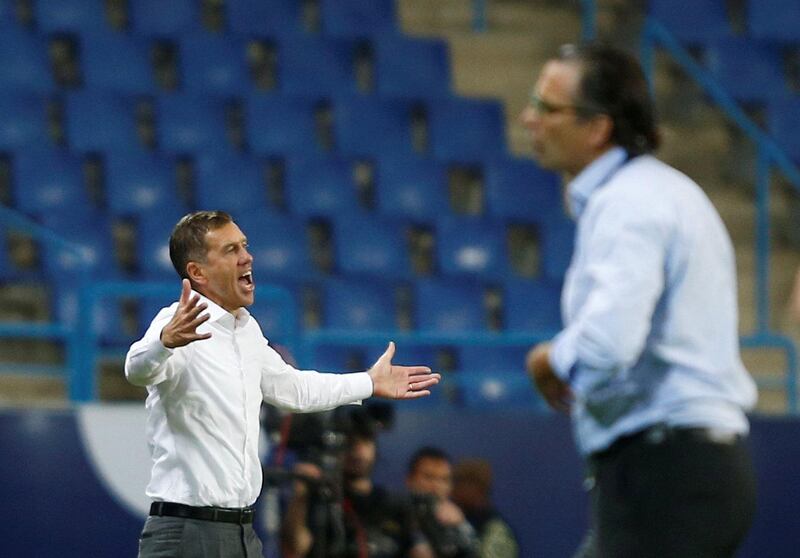 Iraq coach Srecko Katanec during the match. Reuters