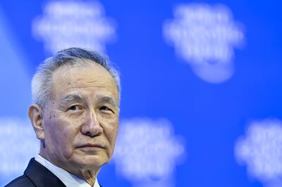 Liu He, Vice Premier of China, at the World Economic Forum in Davos. EPA