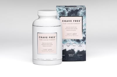 Crave Free by Cavi Pur, a natural caviar supplement, at the DPA lounge at Cannes 