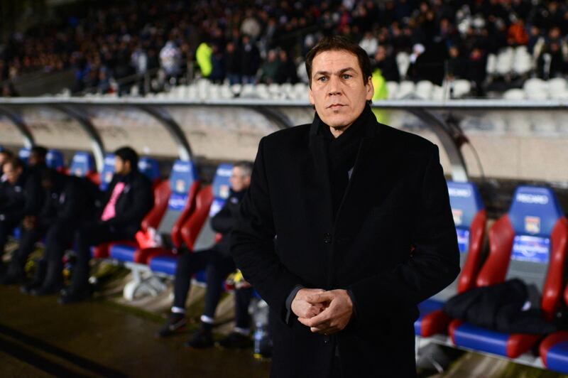 Lille's French head coach Rudi Garcia looks on during the French L1 football match against Lyon on February 10, 2013 at the Gerland Stadium in Lyon. AFP
