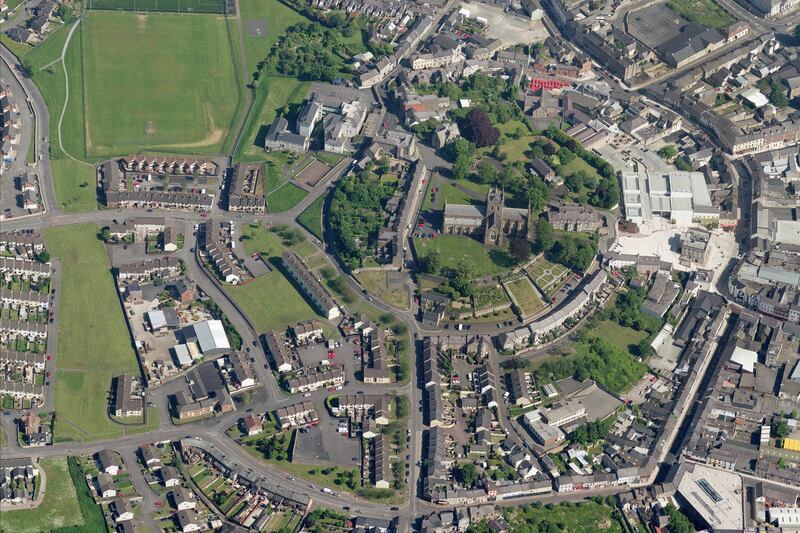 An aerial image of City Centre, Armagh, Northern Ireland. Photo: Getty Images