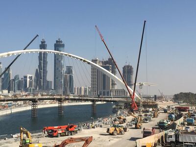 Dubai Water Canal photographed as part of a mapping exercise that is being launched by Arch.Season'17, the launch event for Architectural Biennale. Architectural Biennale