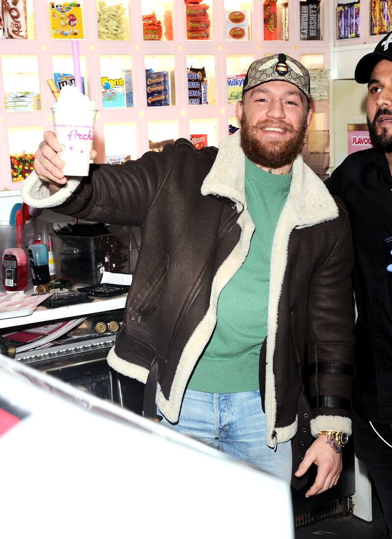 Conor McGregor at Archies Burger and Shakes in Manchester.