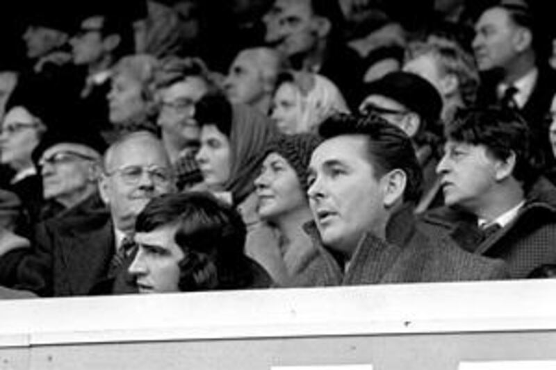 Brian Clough, right, watches his Derby County team in action. Clough, who died in 2004, led the Rams to the 1971/72 English First Division title.