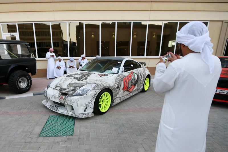 Dubai, May 31, 2013 - Crowds gathered for the Fast and Furious "Extreme Car Park" event at Studio City in Dubai, May 31, 2013. (Photo by: Sarah Dea/The National)

