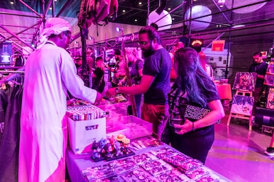 The retail zone at Dubai Esports and Games Festival. Antonie Robertson / The National