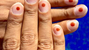 Artist Azra Khamissa creates nail henna from tea to achieve deeper pigmentation. Photo: Azra