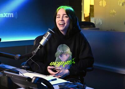 NEW YORK, NEW YORK - SEPTEMBER 30: (EXCLUSIVE COVERAGE) Singer Billie Eilish visits the SiriusXM studios on September 30, 2019 in New York City. (Photo by Astrid Stawiarz/Getty Images)