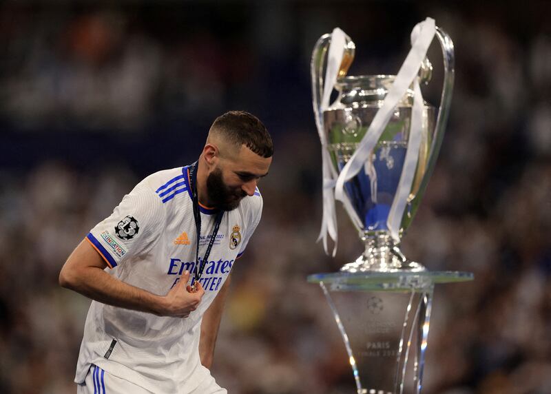 Real Madrid's Karim Benzema, also the Uefa Champions League Player of the Season. Reuters
