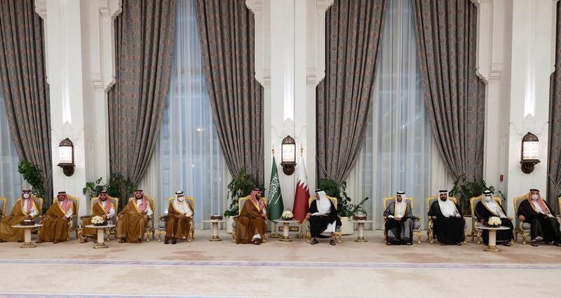 Sheikh Tamim, the Emir of Qatar, meets Saudi Crown Prince Mohammed bin Salman in Qatari capital Doha. AFP