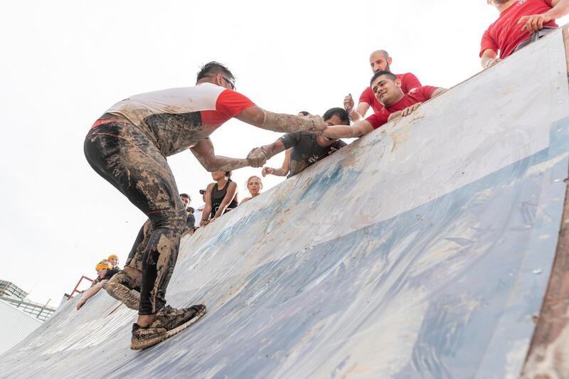 DUBAI, UNITED ARAB EMIRATES. 15 November 2019. The Tough Mudder event held at Dubai Festival City. (Photo: Antonie Robertson/The National) Journalist: None. Section: National.
