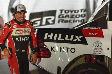 Toyota Gazoo Racing's Spanish driver Fernando Alonso  ahead of the 2020 Dakar Rally in Saudi Arabia. AFP