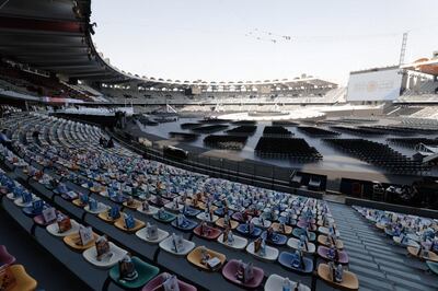 The first look inside the Special Olympics stadium. Victor Besa/The National