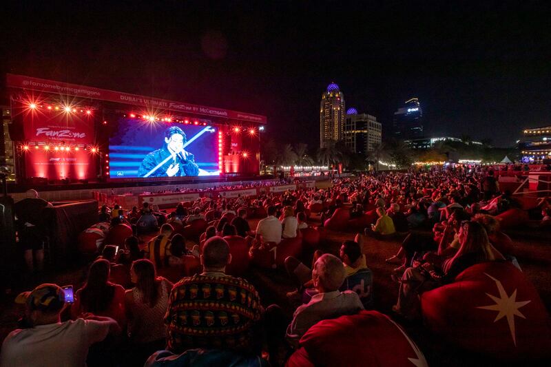 Fans watch the opening ceremony.  Ruel Pableo for The National