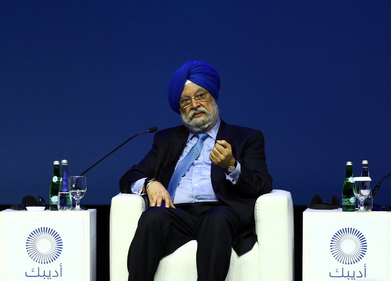 India's Minister of Petroleum and Natural Gas Hardeep Singh Puri said his country was the world's leading success story in renewables. Reuters