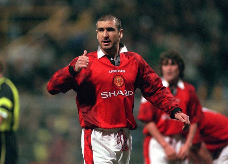GERMANY - APRIL 09:  FUSSBALL: CHAMPIONS LEAGUE/DORTMUND - MANCHESTER UNITED 1:0 am 9.4.97, Eric CANTONA  (Photo by Bongarts/Getty Images)