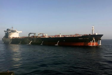 In this photo dated Thursday June 13, 2019, made available by the Norwegian shipowner Frontline, showing the crude oil tanker Front Altair after the fire aboard was extinguished onboard the Norwegian ship in the Gulf of Oman. The U.S. Navy rushed to assist the stricken vessels in the Gulf of Oman, off the coast of Iran, as two oil tankers came under suspected attack amid heightened tension between Iran and the U.S. (Frontline via AP)