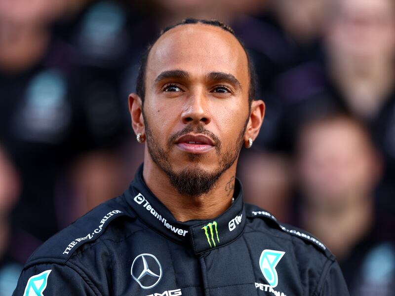 Mercedes driver Lewis Hamilton failed to win a single race in 2023. Getty