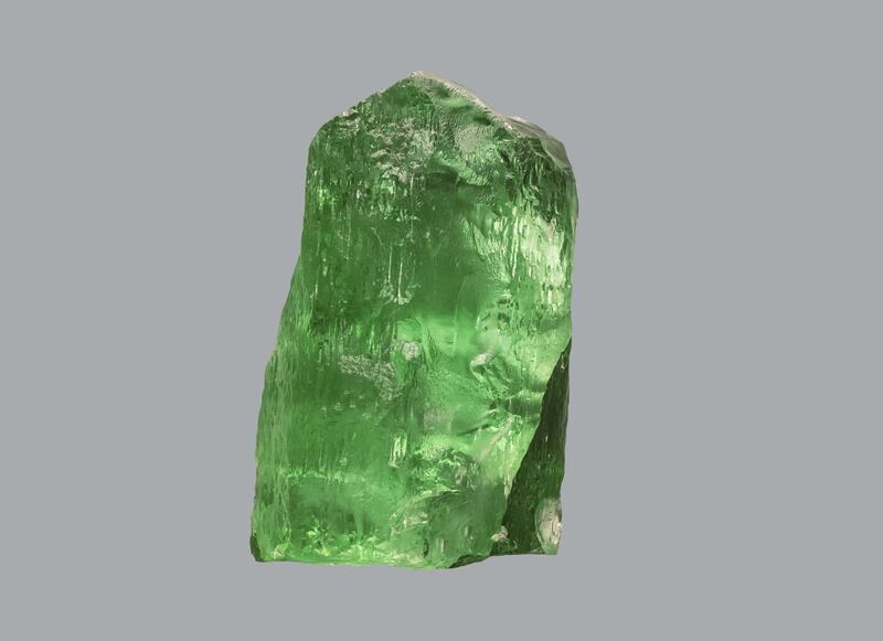 Beryl crystals come in a variety of colours - when they're green, they are better known as emeralds.