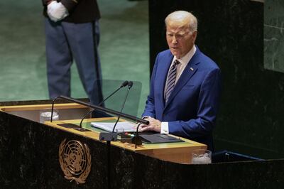 US President Joe Biden at the United Nations General Assembly (UNGA) in New York, US. Bloomberg